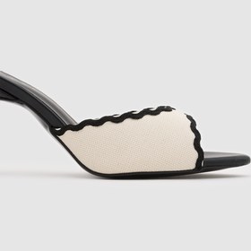 Resim SUVEA WAVY Shape Heels - BEYAZ SİYAH / 39 