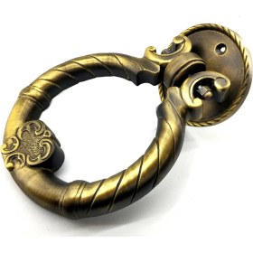 Resim Antika Tarz Dekoratif Pirinç Saray Kapı Tokmağı, Taktak - 97MM, Antik 