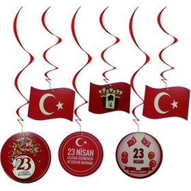 Resim 23 Nisan Çoçuk Bayramı Sarkıt Uzar Süs Milli Egemenlik Bayramı Okul Sınıf Süsleri 23 Nisan Dekor 