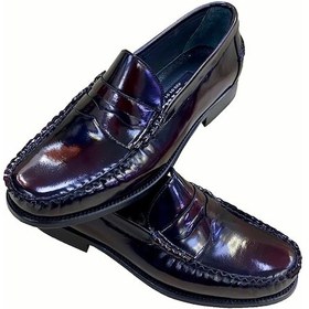 Resim Erkek Loafer Bordo Açma Deri İçi Deri Kösele Taban Sula Bordo 