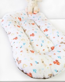 Resim Oval Bebek Yatak Cift Yonlu Sincap Ve Kahverengi Model 