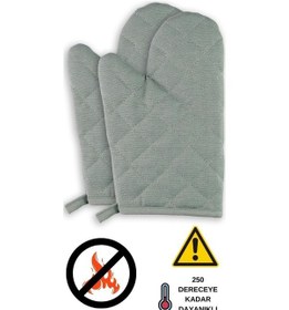 Resim Yanmaz Ve Isıya Dayanıklı Fırın Eldiveni 2 Eldiven Turkuaz 