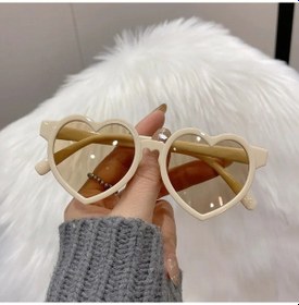 Resim Winful Çocuk Kalp Şeklinde Güneş Gözlüğü - Retro Pembe Uv400 Korumalı Bebek/kız/erkek Moda Gözlükbejother51 Gri 