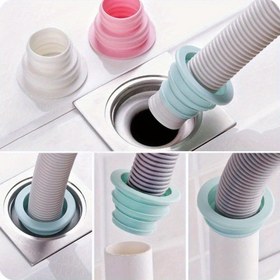 Resim Esnek Plastik Sifon Borusu Contası, Çamaşır Makinesi ve Mutfak/Banyo Kullanımı İçin Uygun - Güç Gerektirmez 