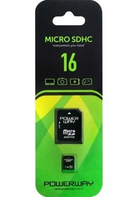 Resim Powerway16 GB MicroSD Hafıza Kartı + Adaptör 
