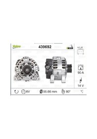 Resim Unıversal Alternatör- 12v 90a Peu.307 Citroen Nemo -439277- Soketli Alt886 - Valeo-439692 