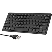 Resim K-1000 Mini Klavye 78 Tuşlu Mini Klavye Usb İle Çalışan Kablolu Klavye Çikolata Klavye Taşınabilir O 