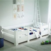 Resim Tulipkids Montessori Karyola Beyaz 90x190 Yatak Uyumlu Oval Kesim Çocuk Yatağı Kids-103 