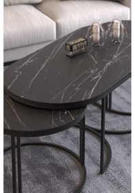 Resim Orta Sehpa Zigon Sehpa Yan Sehpa 3 Lü Set Dolunay Bendir Diğer 