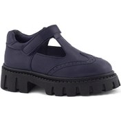 Resim Rakerplus Lacivert Mat Cırtlı Kız Çocuk Okul Ayakkabı Lacivert 