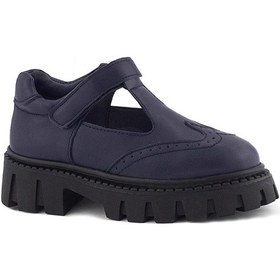 Resim Rakerplus Lacivert Mat Cırtlı Kız Çocuk Okul Ayakkabı Lacivert 