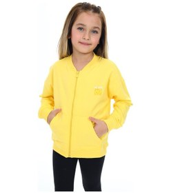 Resim Toontoy Kız Çocuk Baskılı Hırka Koyu Sarı 
