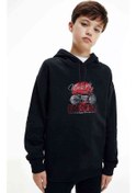 Resim American Motorsiklet Club Ride Or Die Baskılı Unisex Çocuk Sweat Siyah 