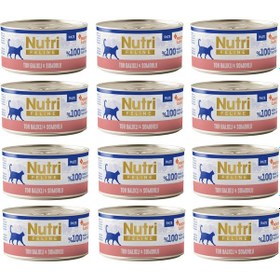 Resim Nutri Feline Ton Balıklı Ve Somonlu Pate Tahılsız Yetişkin Kedi Konservesi 70 G X 12 Adet 