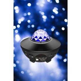 Resim sbodurhome Projektör Yıldız Gece Lambası Disko Topu Bluetooth Bağlantılı Taşınabilir Şarjlı 