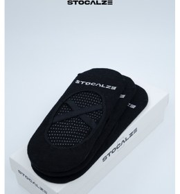 Resim Stocalze Kadın Pilates Çorabı. 3'lü Kutulu Siyah Beyaz Mor Pembe Yeşil Renkli Kadın Yoga Çorabı. Kaydırmaz Silikon Tabanlı Pilates Çorabı Siyah 