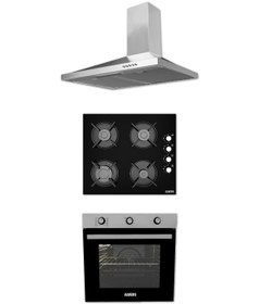 Resim Alveus 615 INOX-SİYAH 3'LÜ ANKASTRE SET 