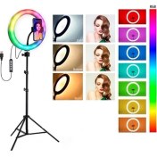Resim Fc MJ33 13'' Rgb Ring Light - Tiktok - Youtube - Kuaför - Makyaj - (Işık Ayağı Hediyeli) 