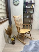Resim Asedia Teksas Sallanan Sandalye Naturel Ayak Cilalı 