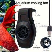 Resim USB Güçlü Sessiz Akvaryum Soğutma Fanı, Balık Tankları İçin Küçük Su Soğutucusu, Ayarlanabilir İki Vitesli Hava Akış Ayarları, Sabit Çeneli Tasarım, Verimli Isı Azaltımı, 20L'a Kadar Küçük Akvaryumlarda Mükemmel, Verimli Soğutma Çözümü | Şık Su Soğutucusu | Şık Çalışma, Pil Olmadan 