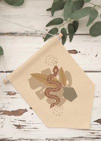 Resim Yatak Odası Duvar Dekoru, Pinterest Oda Dekoru, Boho Kanvas Flama Askılı Duvar Örtüsü Ve Süsü NO:477 - Renkli - 22 / 30 x 40 