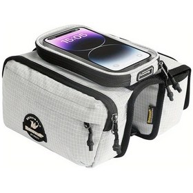 Resim Fochsia Rhinowalk Beyaz Manyetik Bisiklet Gidon Çantası 7 İnç Tablet Akıllı Telefon Beyaz 