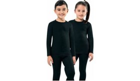 Resim Bonbonetti Chocolate Baby&Kids Çocuk Termal İçlik Takımı Siyah Pamuklu Malzeme ile Konforlu Kullanım Sağlar 