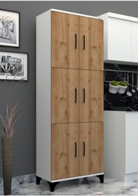 Resim Buzkanmobilya % 100 Mdflam Çok Amaçlı Kiler.Balkon.Banyo 6Kapaklı 