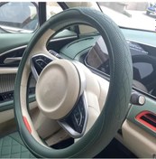 Resim Xuweiwei Yeşil 15" Morandi Rose Gold Faux Leather Direksiyon Kılıfı Kaymaz Nefes Alabilir Lüks Yeşil 