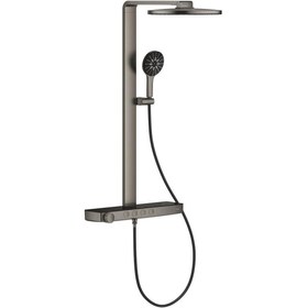 Resim Grohe Rainshower Aqua Pure Duvara Monte Termostatik Bataryalı Duş Sistemi Br.Hard Graphite – 100961A 