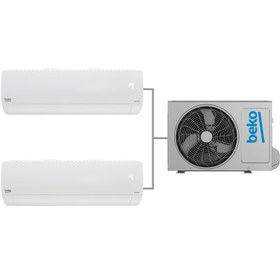 Resim Beko Multi Sistem Duvar Tipi 2+1 Inverter 18+18 24000 BTU Klima ZMB24404MD 
