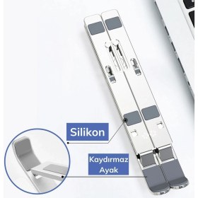 Resim Rvr Ayarlanabilir Dizüstü Destek Tabanı Tamamen Katlanabilir Taşınabilir Laptop Yükseltici () 