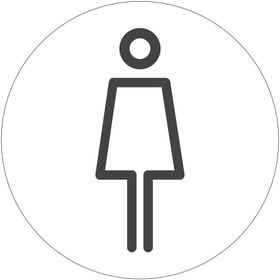Resim Hakan Reklam Kadın Wc Tuvaleti Folyo Dijital Baskı Etiket (sticker) Kapı Üzeri Kendinden Yapışkanlı Pictogram 