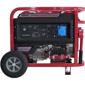 Resim alimar ALM B 6500 ME Benzinli Jeneratör 6.8 kVA 220V Marşlı + İpli Tekerlekli 
