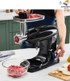Resim Karaca Multichef Stand Mikser Shiny Black Mutfak Şefi 1900W 5,5 Lt (Kıyma Çekme/İçli Köfte Aparatlı) 