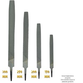 Resim Sgs Yassı Düz Eğe Seti Orta Dişli - 150-200-250-300 Mm. - 4 Parça 