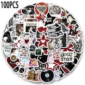 Resim 100 adet Y2K Estetik Çıkartmalar - Scrapbooking, Laptoplar, Su Şişeleri, Telefonlar ve Daha Fazlası için Vinil Etiketler | Yıldızlar, Kalpler, Müzik ve Vintage Vibeler ile Trend Karikatür Tasarımlar | Kendin Yap Projeleri ve Kişiselleştirme için Dayanıklı Kağıt Çıkartmaları, Scrapbooking Aksesuarları | Punk Tarzı Çıkartmalar | Su Geçirmez Çıkartmalar, Sevimli Çıkartmalar 