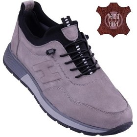 Resim Detector İç Dış Hakiki Deri Ortopedik Taban Erkek Günlük Ayakkabı Dtc9021 Gri 