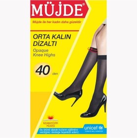 Resim Müjde Orta Kalın Dizaltı Çorap 40 Denye 24' Lü 