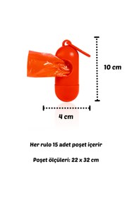 Resim BAMM BAMM Kirli Bebek Bezi Çöp Poşeti Çanta Boy Kırmızı Taşıma Çantası Ve 2 Rulo (30 ADET) 