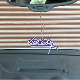 Resim 3dbaydesign Vice City Dikiz Ayna Süsü ( mor-beyaz) 