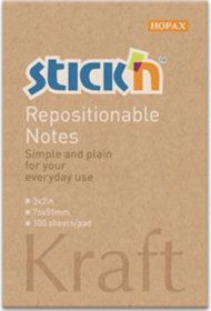 Resim Hopax Stıckn Yapışkanlı Not Kağıdı 12 Adet Kraft 100 Yp 76x51 21638 