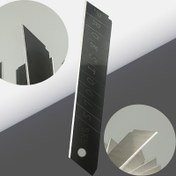 Resim 10 adet/20 adet SK5 Çelik Snap-Off Hassas Bıçaklar - 60° Açılı El Sanatları Bıçakları, Sap Yok, Mat Siyah/Metalik Gümüş Kaplama, Ambalaj, Model Yapımı, DIY için Dayanıklı El Sanatları Bıçağı Yedek Parça, El Sanatları Bıçağı Aksesuarları, Şık Bıçak Tasarımı, Alaşımlı Bıçak 