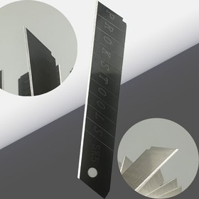 Resim 10 adet/20 adet SK5 Çelik Snap-Off Hassas Bıçaklar - 60° Açılı El Sanatları Bıçakları, Sap Yok, Mat Siyah/Metalik Gümüş Kaplama, Ambalaj, Model Yapımı, DIY için Dayanıklı El Sanatları Bıçağı Yedek Parça, El Sanatları Bıçağı Aksesuarları, Şık Bıçak Tasarımı, Alaşımlı Bıçak 