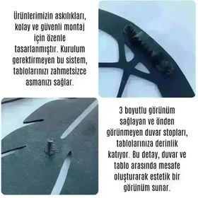 Resim Sikorsky UH-60 Black Hawk Helikopter – Metal Duvar Dekoru - 50x33 cm / Siyah 