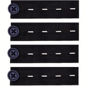 Resim 4 adet Elastik Bel Uzatıcı Ayarlanabilir Bel Genişletici Erkekler ve Kadınlar Kot Pantolon Düğme Uzatıcı DIY Giyim Aksesuarları 