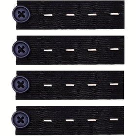 Resim 4 adet Elastik Bel Uzatıcı Ayarlanabilir Bel Genişletici Erkekler ve Kadınlar Kot Pantolon Düğme Uzatıcı DIY Giyim Aksesuarları 