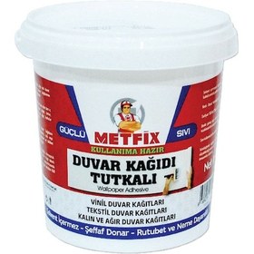 Resim Metfix Ovalit Duvar Kağıdı Yapıştırıcısı - Sıvı 1 Kg - Şeffaf Donar 