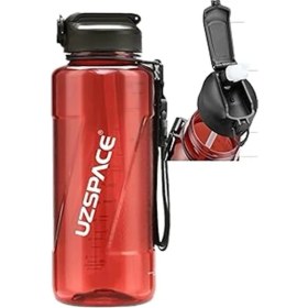 Resim Fiftyfifty Pipetli Mega Boy 1500ML Tritan Su Matarası Kırmızı 