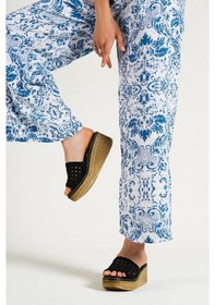 Resim Belinda Kadın Dantel Detaylı Dolgu Topuk Terlik 001 